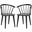 Blanchard Black Curved Spindle Side Chair Set of 2