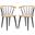 Blanchard Natural and Grey Curved Spindle Side Chair Set of 2