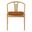 Blanche Side Chair In Dark Tan Leatherette and Natural