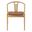 Blanche Side Chair Set of 2 In Dark Tan and Natural