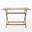 Blissique 43.5 Inch Outdoor Foldable Wood Dining Table with Slat Design In Natural