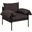 Bloom Fabric Accent Chair In Brown and Black