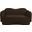 Bloom Teddy Fabric Loveseat In Brown