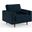 Bloomfield Performance Velvet Arm Chair In Blue