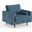 Bloomfield Performance Velvet Arm Chair In Ocean