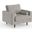 Bloomfield Performance Velvet Arm Chair In Platinum