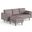 Bloomfield Performance Velvet Reversible Sectional In Platinum