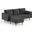 Bloomfield Reversible Sectional In Charcoal