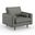 Bloomfield Upholstered Vegan Leather Arm Chair In Slate