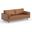 Bloomfield Vegan Leather Sofa In Saddle