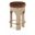 Bocceli Velvet Upholstered Counter Stool In Cognac and Stained Natural
