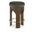 Bocceli Velvet Upholstered Counter Stool In Green and Stained Walnut