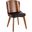 Bocello Mid-Century Chair In Walnut And Black Faux Leather