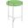 Bolt Polished Stainless Steel And Green Top 21 Inch End Table