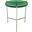 Bolt Polished Stainless Steel And Green Top 24 Inch End Table