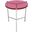 Bolt Polished Stainless Steel And Pink Top 18 Inch End Table