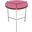 Bolt Polished Stainless Steel And Pink Top 24 Inch End Table