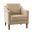 Bonita Vegan Leather Armchair In Beige
