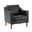 Bonita Vegan Leather Armchair In Black