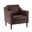 Bonita Vegan Leather Armchair In Brown