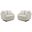 Boomer Large Swivel Chair with 2 Toss Pillows Set of 2 In Mega Ivory