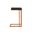 Boone Counter Stool Set of 2 In Champagne Gold and Onyx