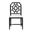 Boone Dining Chair with Chinoiserie Design In Black and White