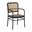 Bordeaux Arm Chair In Midnight And Natural Cane