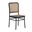 Bordeaux Side Chair In Midnight and Natural Resin