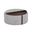 Borelli Wheeled Storage Ottoman In Belfast Heather Grey and Autumn Chestnut