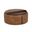 Borelli Wheeled Storage Ottoman In Tobacco Tan and Autumn Chestnut