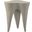 Bourges Aluminum End Table In Taupe