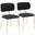 Bouton Contemporary/Glam Chair In Gold Metal And Black Velvet - Set Of 2
