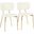 Bouton Contemporary/Glam Chair In Gold Metal And Cream Velvet - Set Of 2