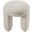 Bowen Faux Shearling Teddy Fabric Ottoman/Stool In Beige