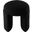 Bowen Faux Shearling Teddy Fabric Ottoman/Stool In Black