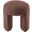 Bowen Faux Shearling Teddy Fabric Ottoman/Stool In Brown