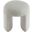 Bowen Faux Shearling Teddy Fabric Ottoman/Stool In Cream