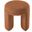 Bowen Faux Shearling Teddy Fabric Ottoman/Stool In Saddle