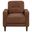 Bowen II Fabric Upholstered Track Arm Accent Chair In Rust
