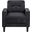 Bowen II Fabric Upholstered Track Arm Chair In Steel Grey