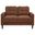 Bowen II Fabric Upholstered Track Arm Loveseat In Rust
