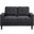 Bowen II Fabric Upholstered Track Arm Loveseat In Steel Grey