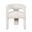 Bowen Three-Leg Upholstered Accent Dining Armchair with Corduroy Fabric In Natural and White