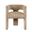 Bowen Three-Leg Upholstered Accent Dining Armchair with Corduroy Fabric In Sand and Tan