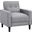 Bowen Upholstered Track Arms Tufted Chair Grey