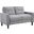 Bowen Upholstered Track Arms Tufted Loveseat Grey