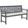 Bradbury Ash Grey and Beige 3-Seat Bench