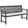 Bradbury Dark Slate Grey and Beige 3-Seat Bench