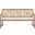 Bradbury Teak Brown and Beige 3-Seat Bench
